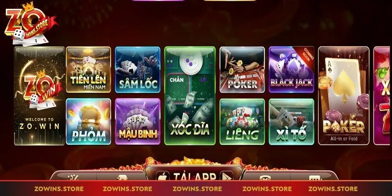Game bài Zowin sở hữu đồ họa sắc nét