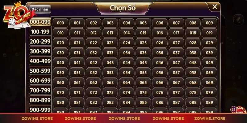 Đề 3 càng Zowin dễ chọn số nhanh để chốt ngay